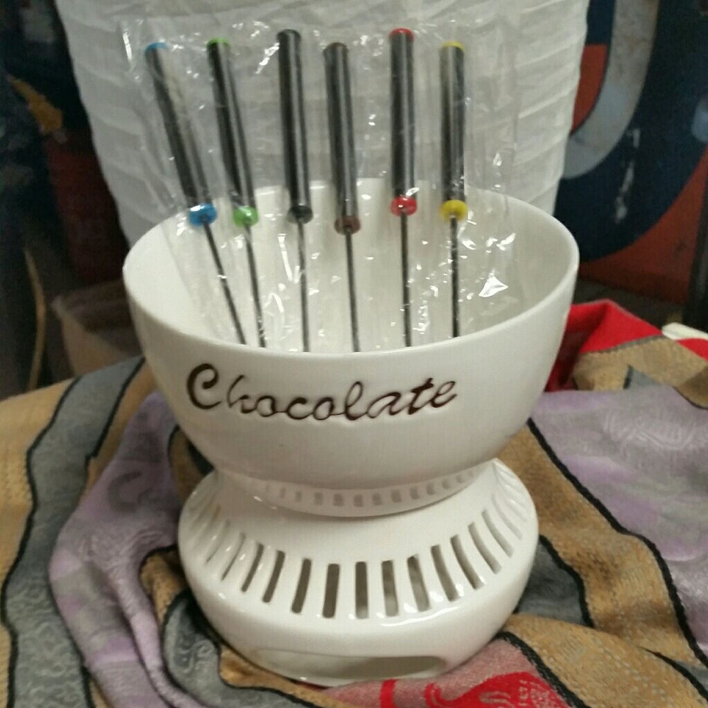 NWOT Williams Sonoma Chocolate Fondue Set
